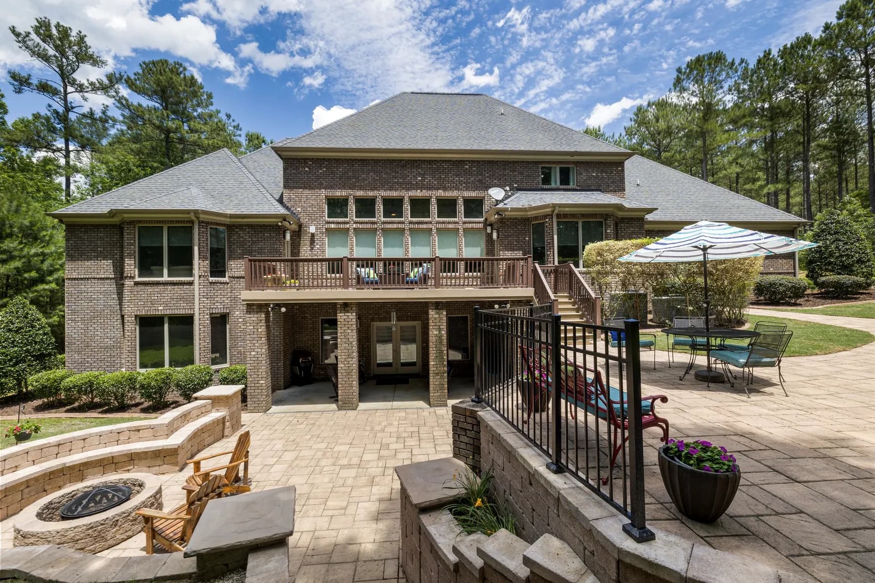 Complete outdoor living space with patio and fire feature — Baltimore area, MD.