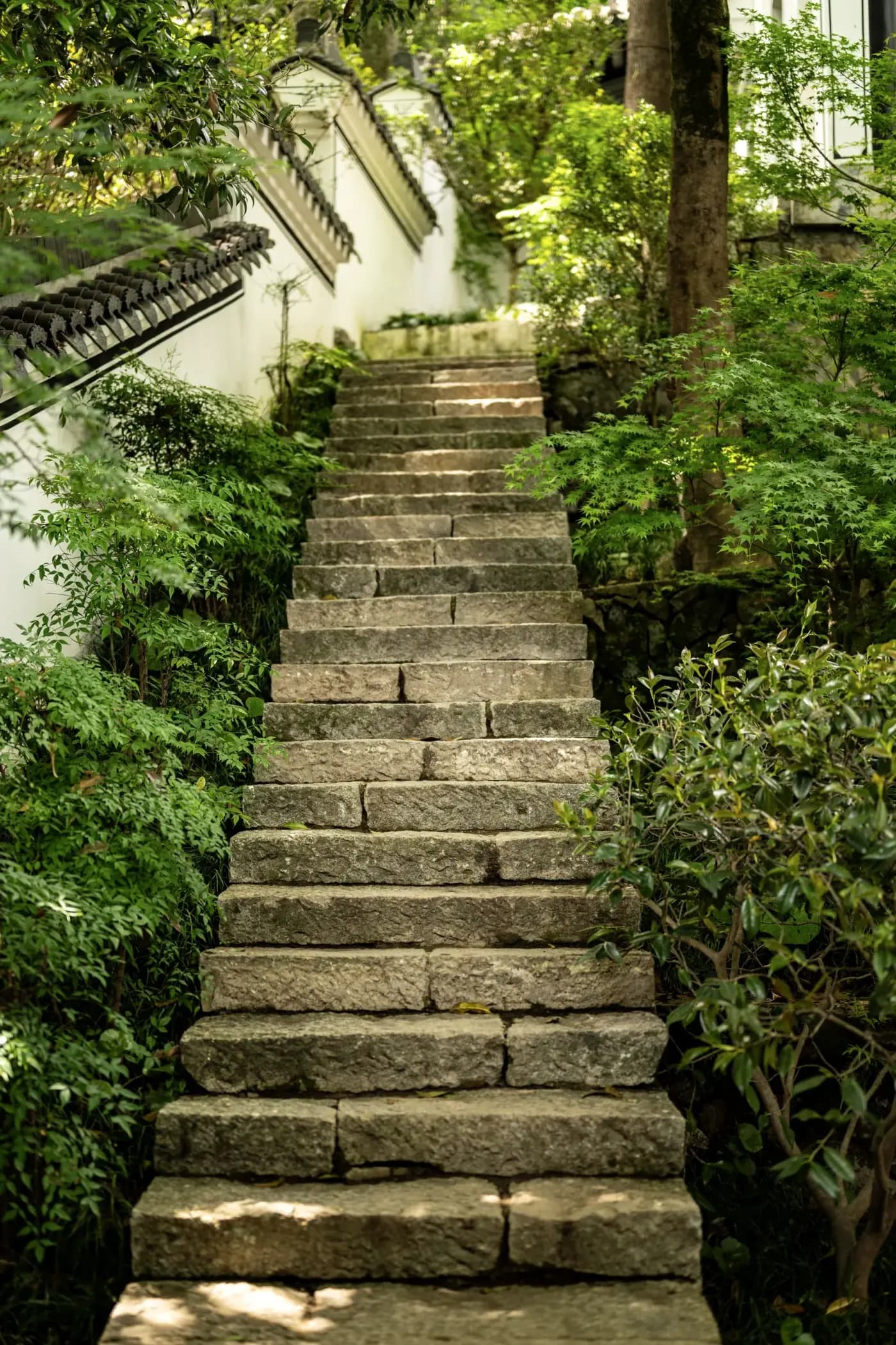 Natural stone steps with clean treads — Baltimore area, MD.